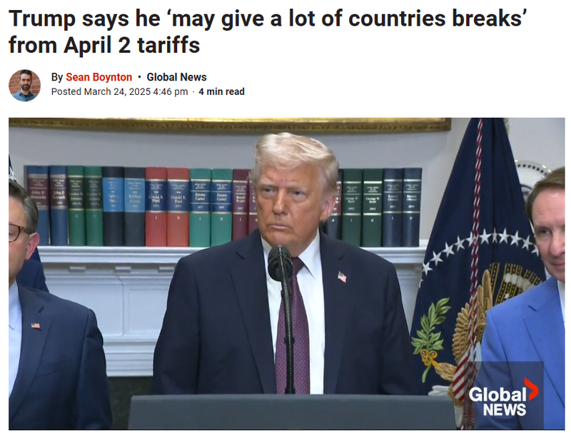 加元飙涨!特朗普将”豁免”多国关税 加拿大难逃一劫 -6parknews.com